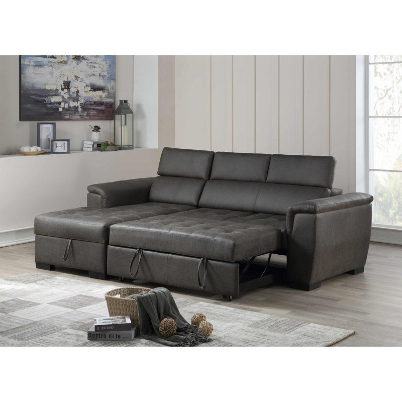 Orren Ellis Fink 96" Wide Sleeper Sofa & Chaise & Reviews Wayfair.ca